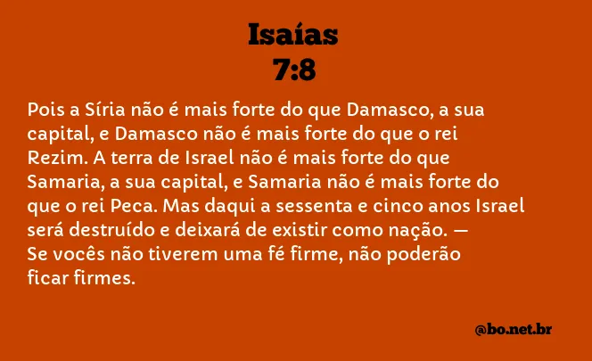 Isaías 7:8 NTLH