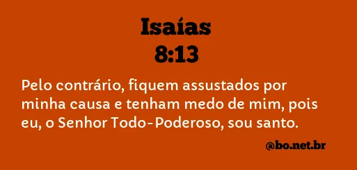 Isaías 8:13 NTLH