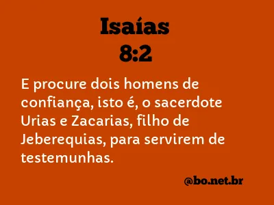 Isaías 8:2 NTLH