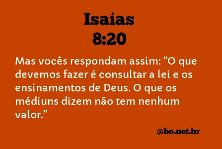 Isaías 8:20 NTLH