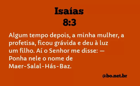 Isaías 8:3 NTLH