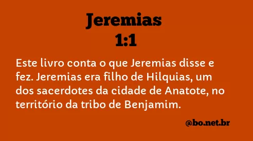 Jeremias 1:1 NTLH