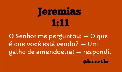 Jeremias 1:11 NTLH
