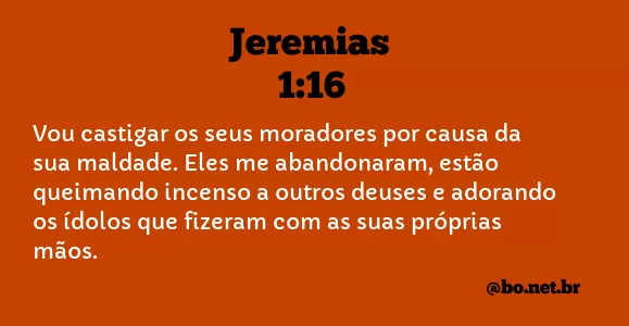 Jeremias 1:16 NTLH