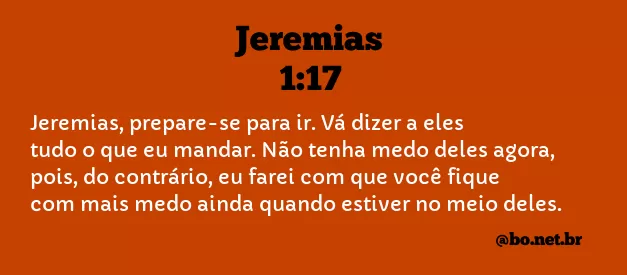 Jeremias 1:17 NTLH