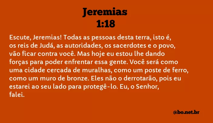 Jeremias 1:18 NTLH