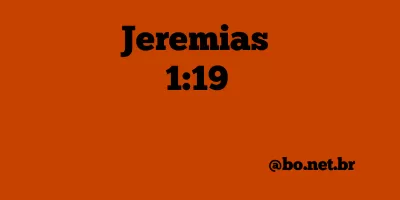 Jeremias 1:19 NTLH