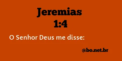 Jeremias 1:4 NTLH