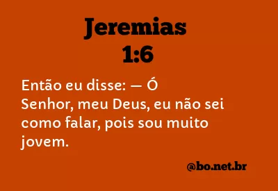 Jeremias 1:6 NTLH