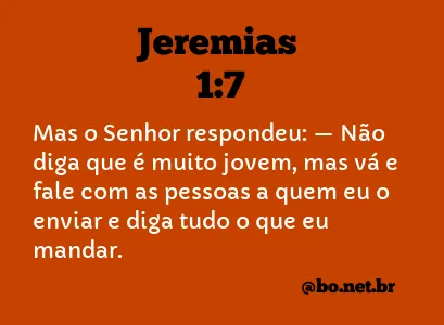 Jeremias 1:7 NTLH