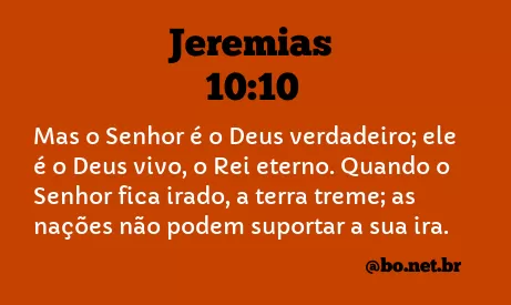 Jeremias 10:10 NTLH