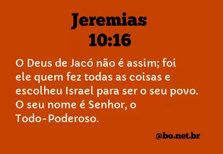 Jeremias 10:16 NTLH