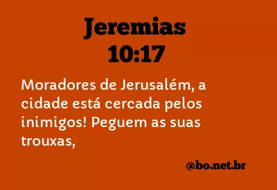 Jeremias 10:17 NTLH