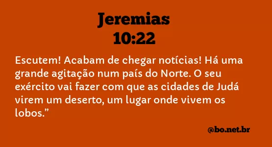 Jeremias 10:22 NTLH