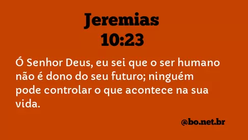 Jeremias 10:23 NTLH