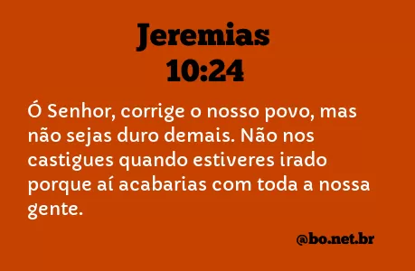 Jeremias 10:24 NTLH