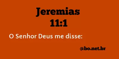 Jeremias 11:1 NTLH