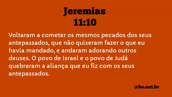Jeremias 11:10 NTLH