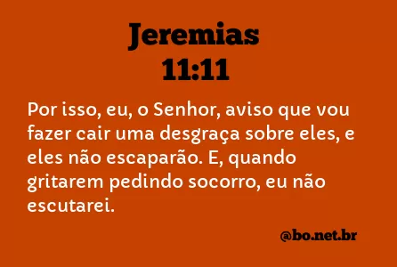 Jeremias 11:11 NTLH