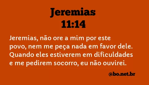 Jeremias 11:14 NTLH