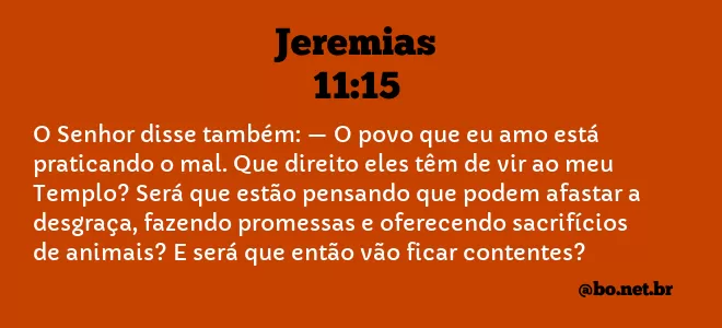 Jeremias 11:15 NTLH
