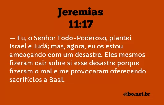 Jeremias 11:17 NTLH