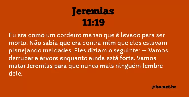Jeremias 11:19 NTLH