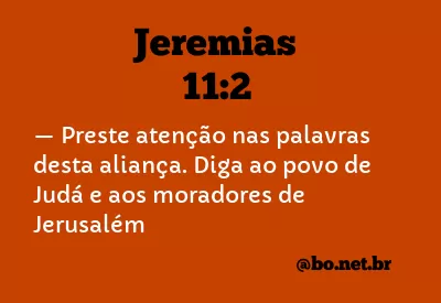 Jeremias 11:2 NTLH