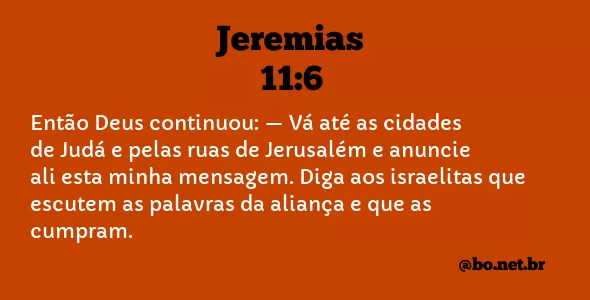Jeremias 11:6 NTLH