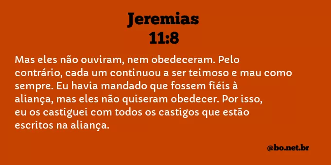 Jeremias 11:8 NTLH