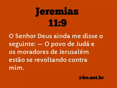 Jeremias 11:9 NTLH