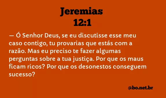 Jeremias 12:1 NTLH