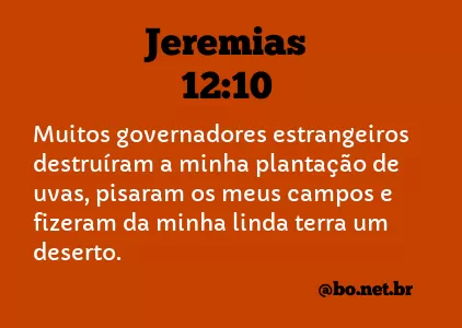 Jeremias 12:10 NTLH