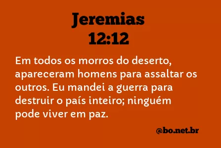 Jeremias 12:12 NTLH