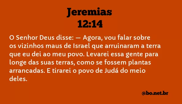 Jeremias 12:14 NTLH
