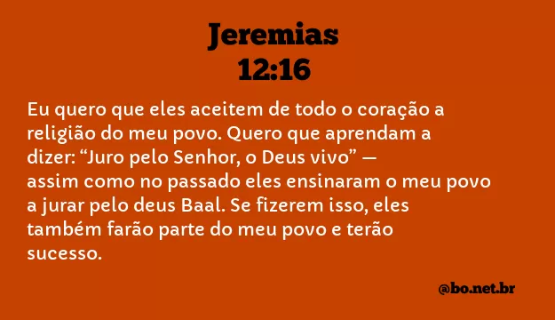 Jeremias 12:16 NTLH