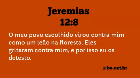 Jeremias 12:8 NTLH