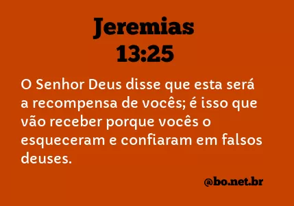 Jeremias 13:25 NTLH