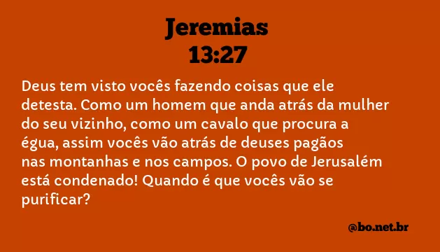 Jeremias 13:27 NTLH
