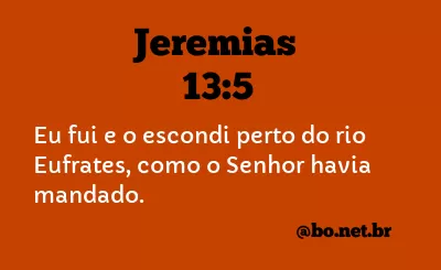 Jeremias 13:5 NTLH