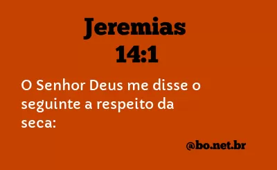 Jeremias 14:1 NTLH