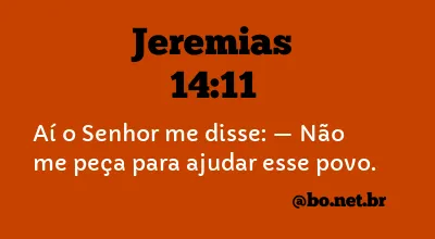 Jeremias 14:11 NTLH