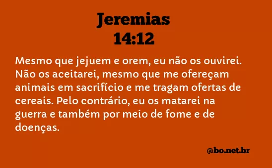 Jeremias 14:12 NTLH