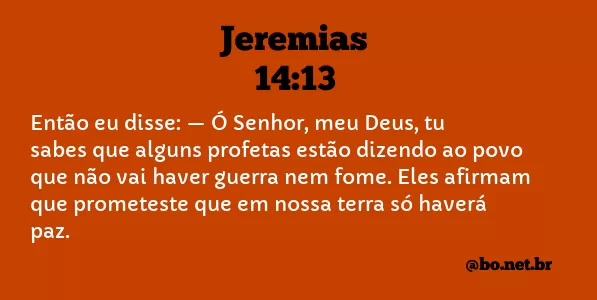Jeremias 14:13 NTLH
