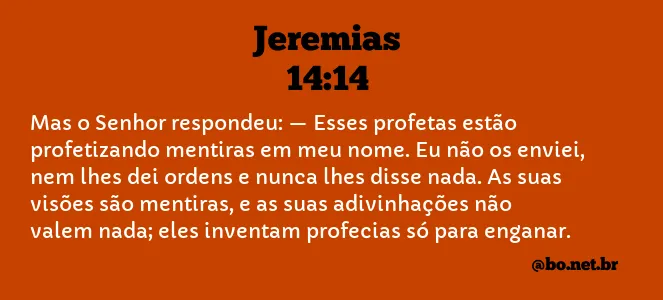 Jeremias 14:14 NTLH