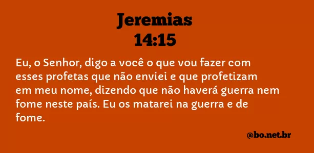 Jeremias 14:15 NTLH