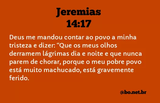 Jeremias 14:17 NTLH