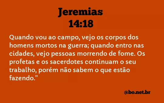 Jeremias 14:18 NTLH