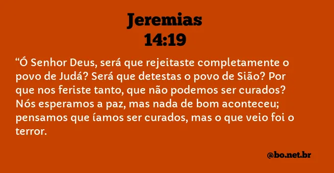 Jeremias 14:19 NTLH