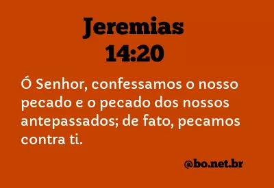 Jeremias 14:20 NTLH